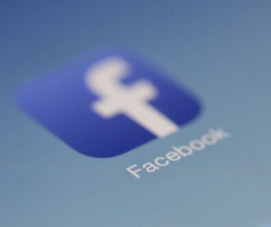 Close-up of the Facebook app icon, associated with Facebook Marketplace in Greensboro NC.