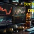 A trading setup with financial charts on monitors, "techberry review" text overlay.